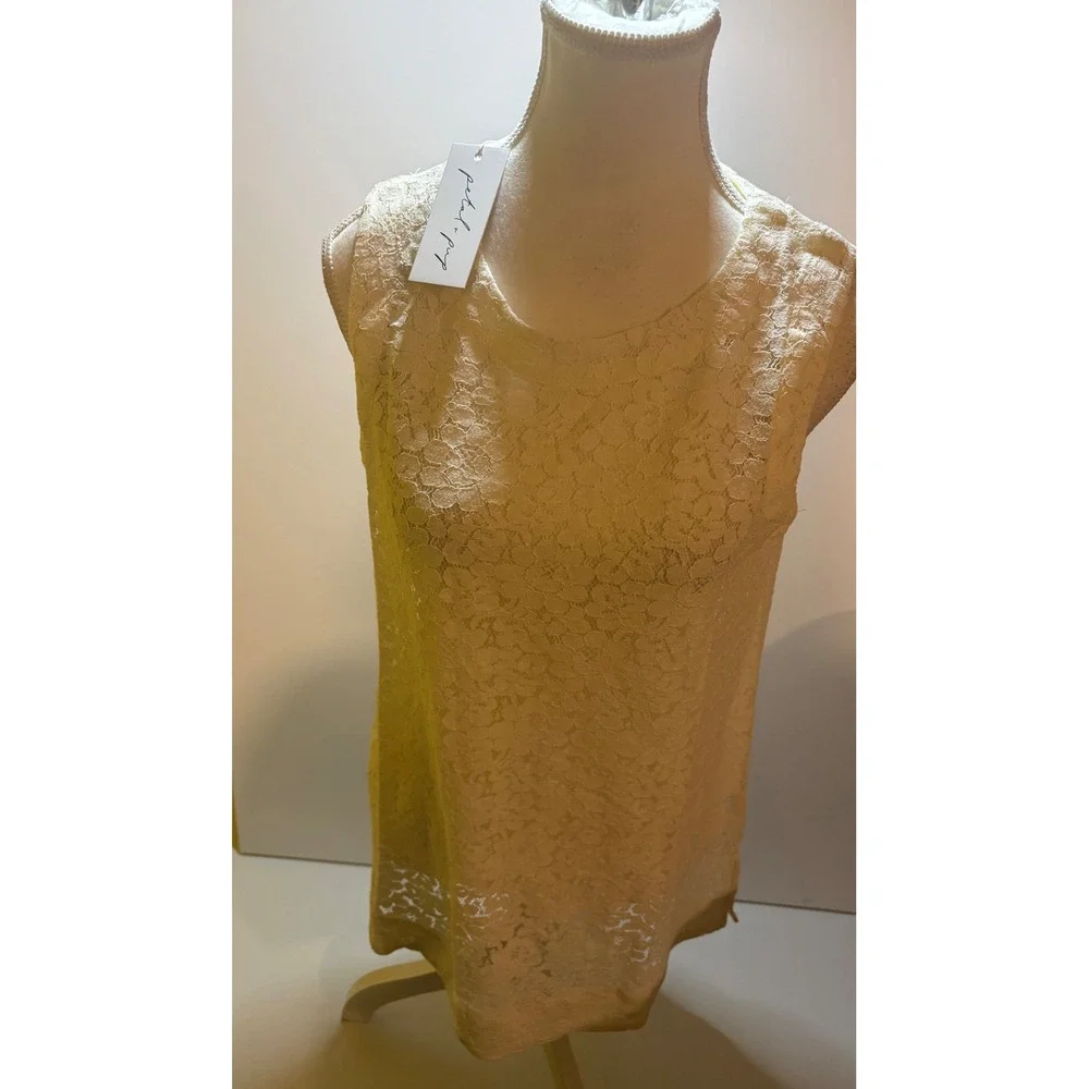 NWT Petal and Pup Sammy Cream Lace 2 Piece Set Top & Wide Leg Pants medium
